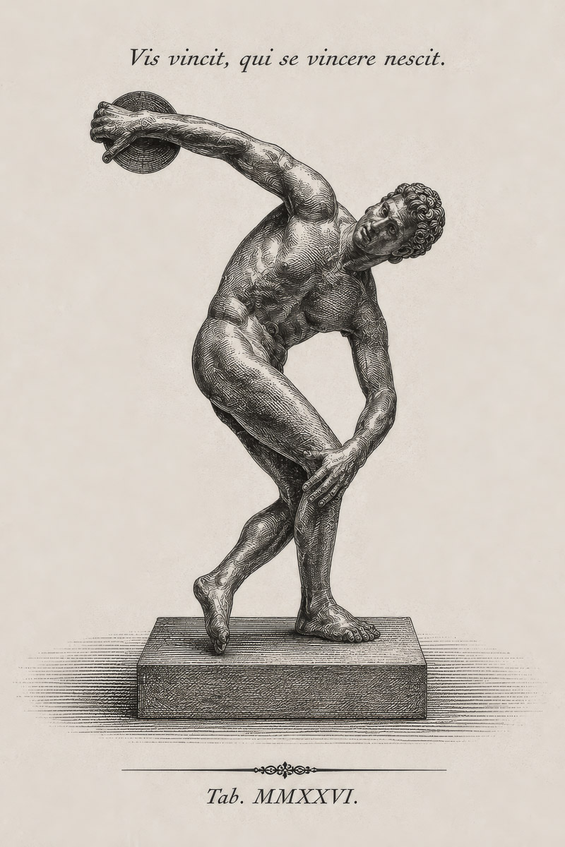 Diskobolus als Kupferstich